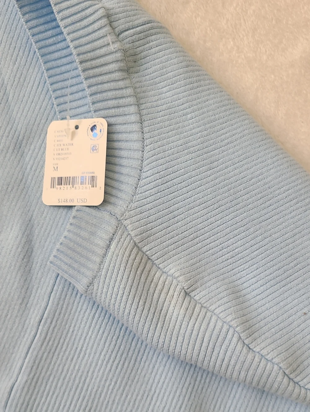 Free People NEW Time on My Side Mini Dress Ice Water Blue Sweater Knit Medium